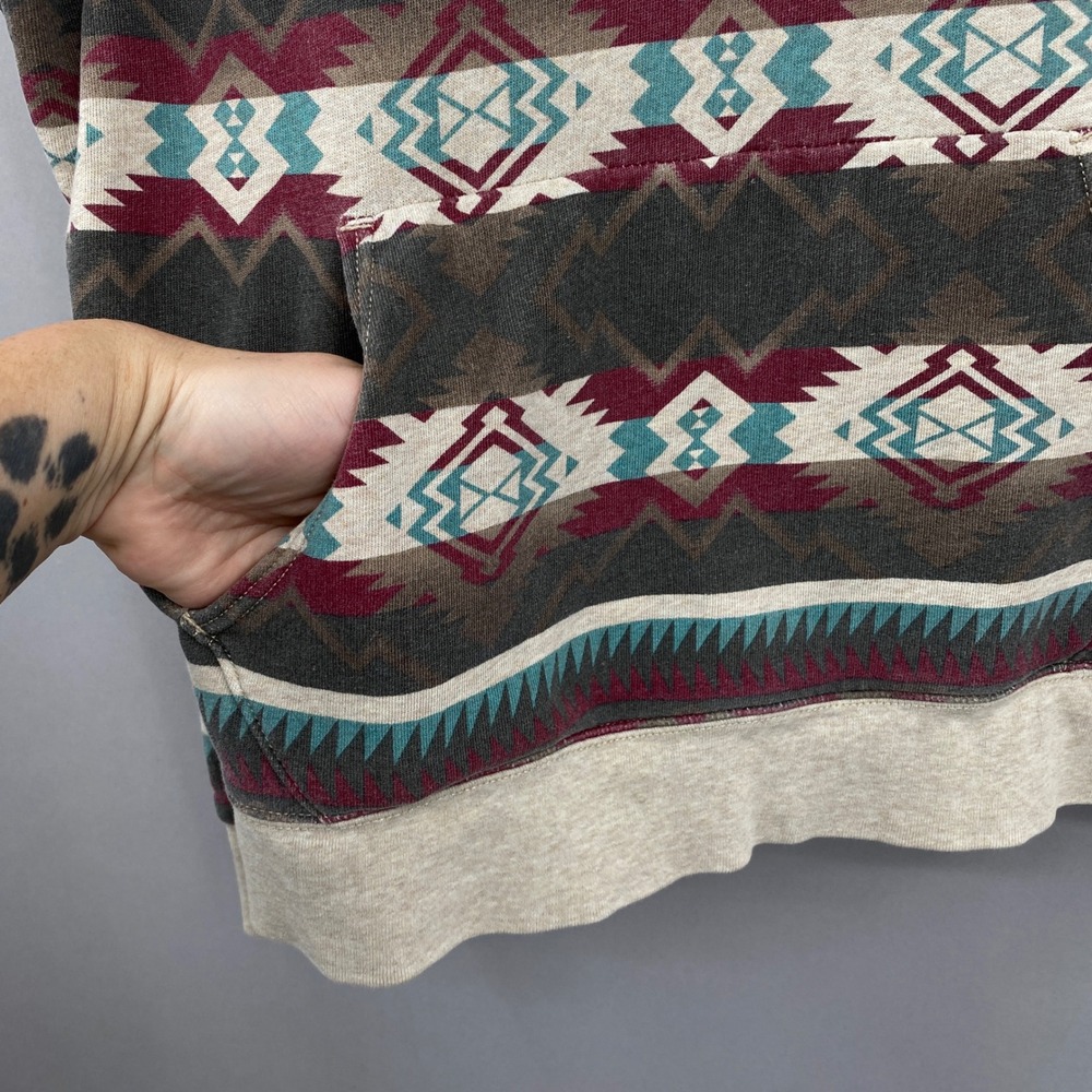 Denim & Supply Ralph Lauren Southwestern Flag Hoodie Men Large Aztec Print - Picture 2 of 16